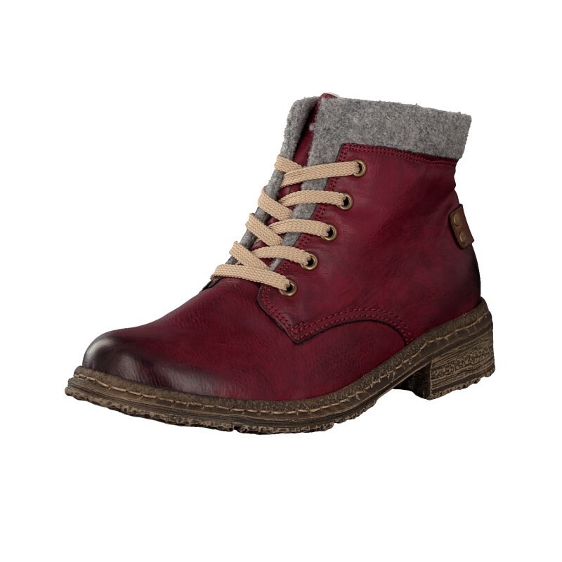 Botas Rieker 74214-35 Para Mulher - Vermelhas